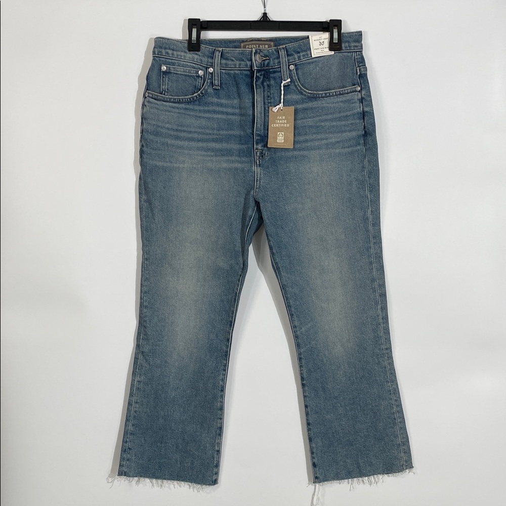 NWT J.Crew Point Sur Denim Size 30 Kick Out Crop Jeans